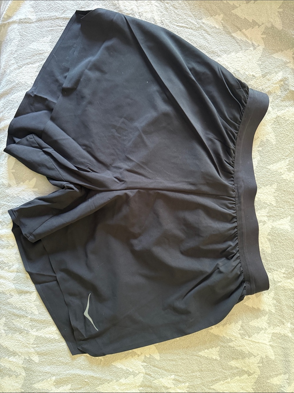 Hoka M Glide 5” Black Running Shorts with Neon Yellow Drawcord